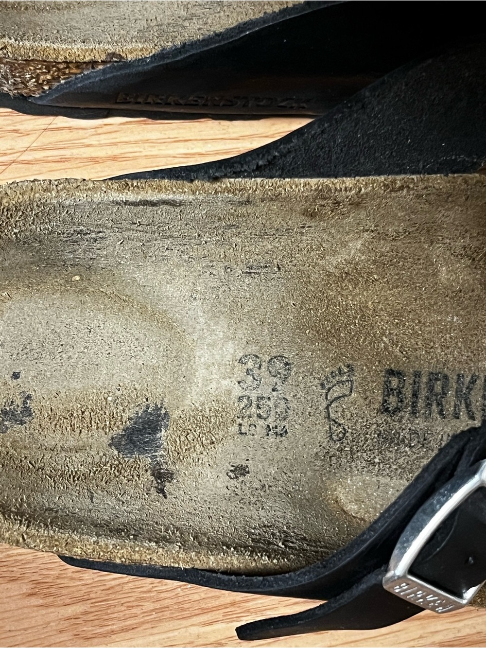 Birkenstock Gizeh Braided Leather Thong Sandals Black Women’s 39 - Picture 14 of 16